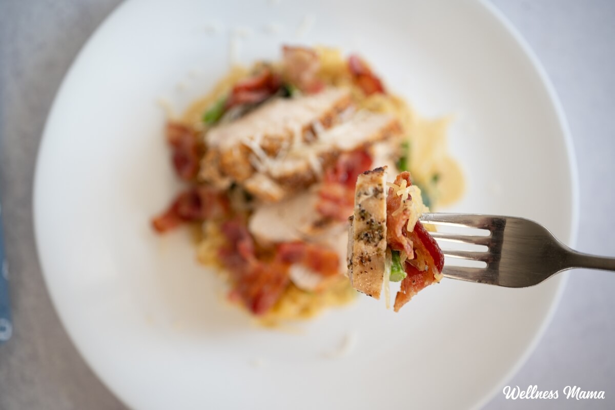 Chicken Carbonara Recipe (Over Spaghetti Squash)