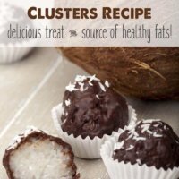 Who doesn't love chocolate? These chocolate coconut clusters are delicious and healthy. Only 5 ingredients and the kids can help make them!