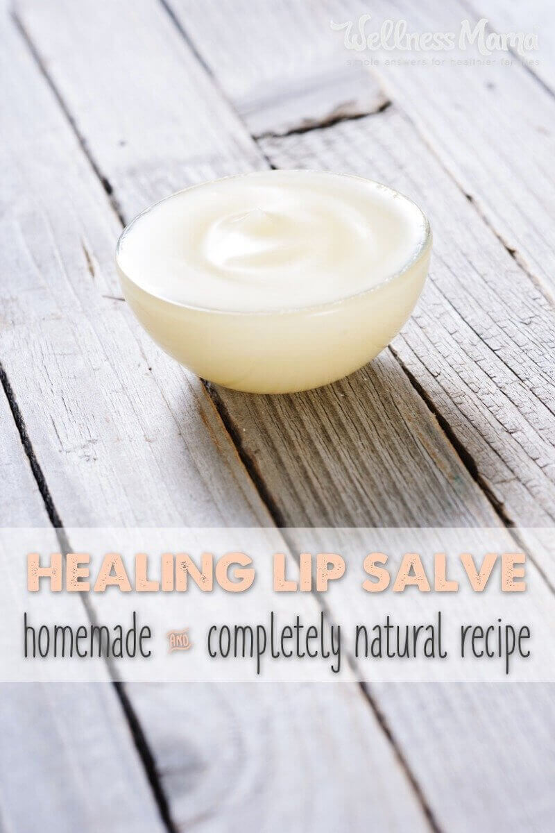 This DIY healing lip salve helps sooth dry and chapped lips immediately. Easy to make and natural so it is safe for use on kids.