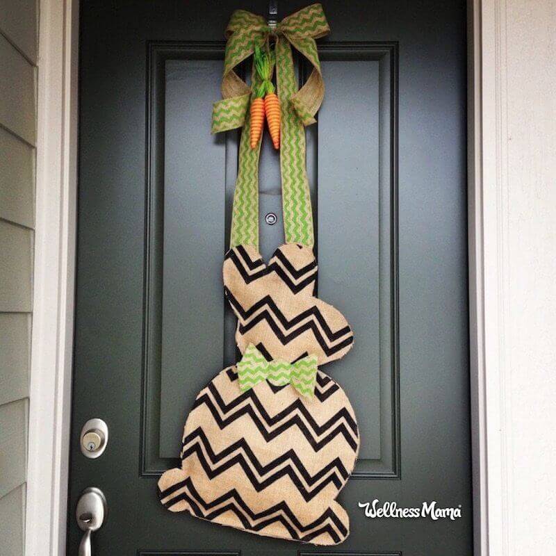 diy easter bunny burlap wreath tutorial