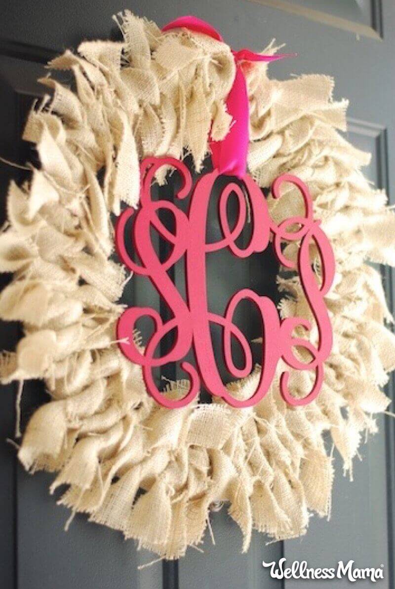 diy burlap wreath tutorial