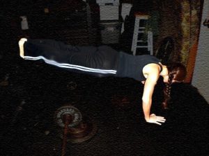 reverse incline girl pushups shoulder strength