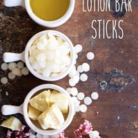 These lotion bar sticks are an easy way to use lotion bars. Shea butter, beeswax and coconut oil make an incredibly moisturizing combination for all skin types.