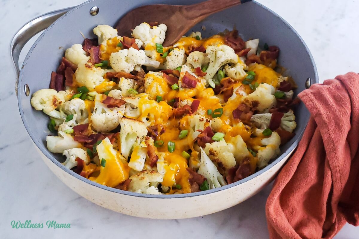 Loaded Cauliflower Recipe (With Bacon!)