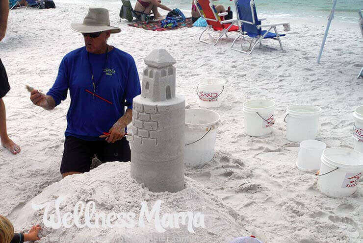 Step 1in building a sandcastle