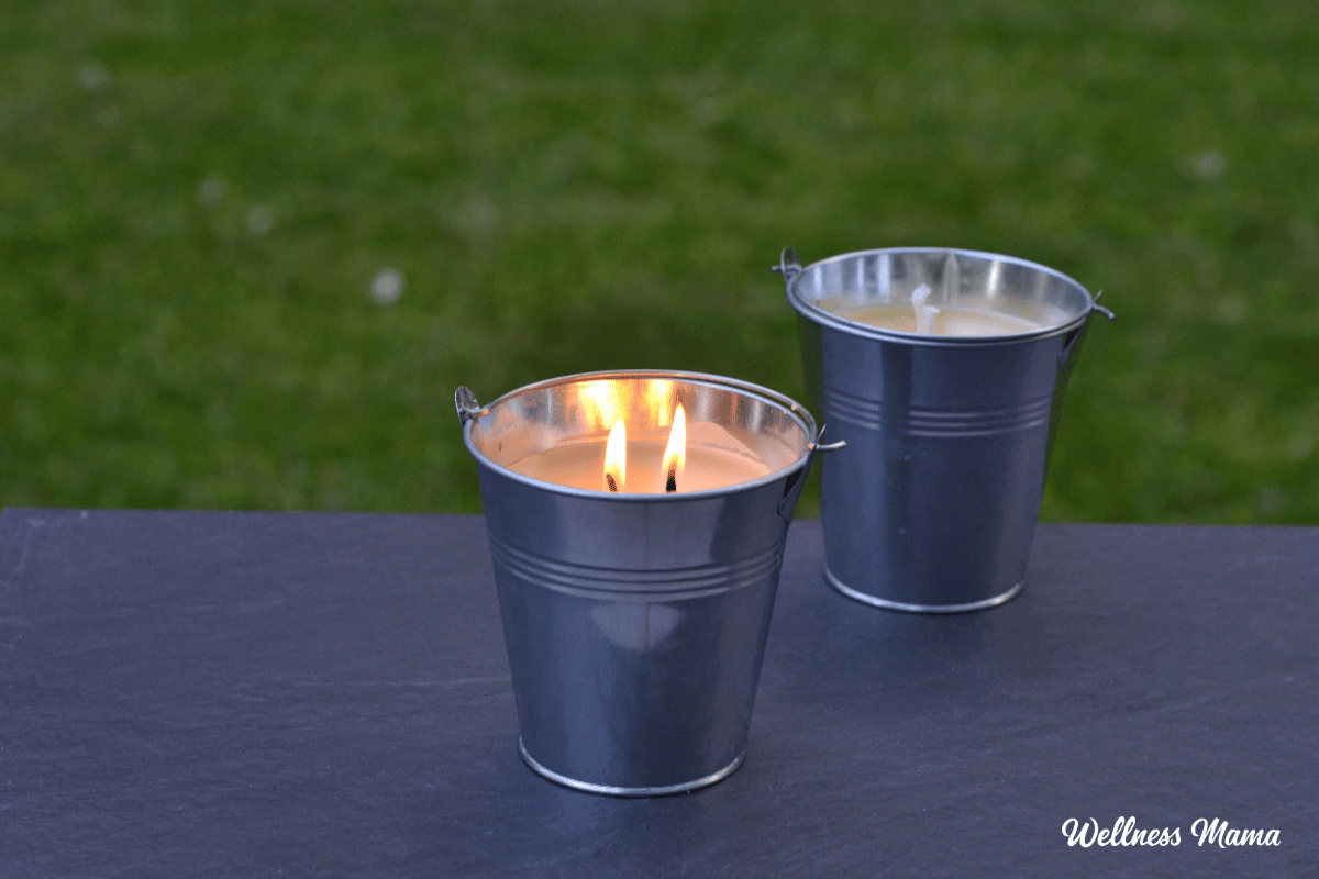 DIY Beeswax Citronella Candles